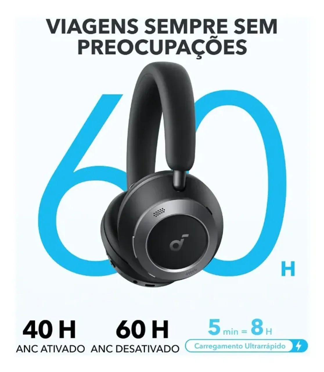 Fone soundcore Space One Pro Novo - Foto 3