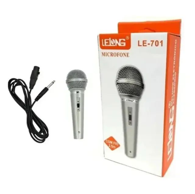 Microfone Com Fio LeLong LE-701 Prata - Foto 2