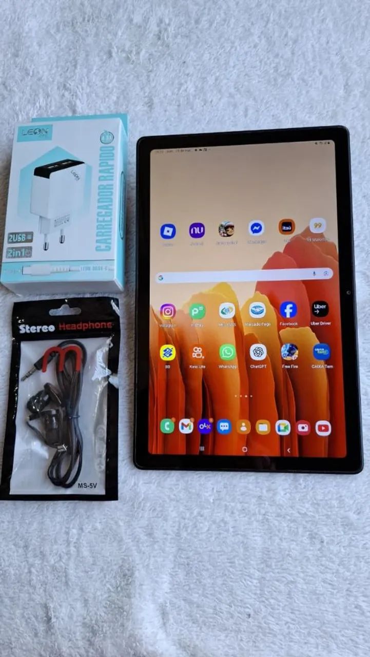 Tablet Tab A7 Samsung 64Gbs telao 10.4 polegadas chip 4G ligacao (Act cartao por aprox) - Foto 3