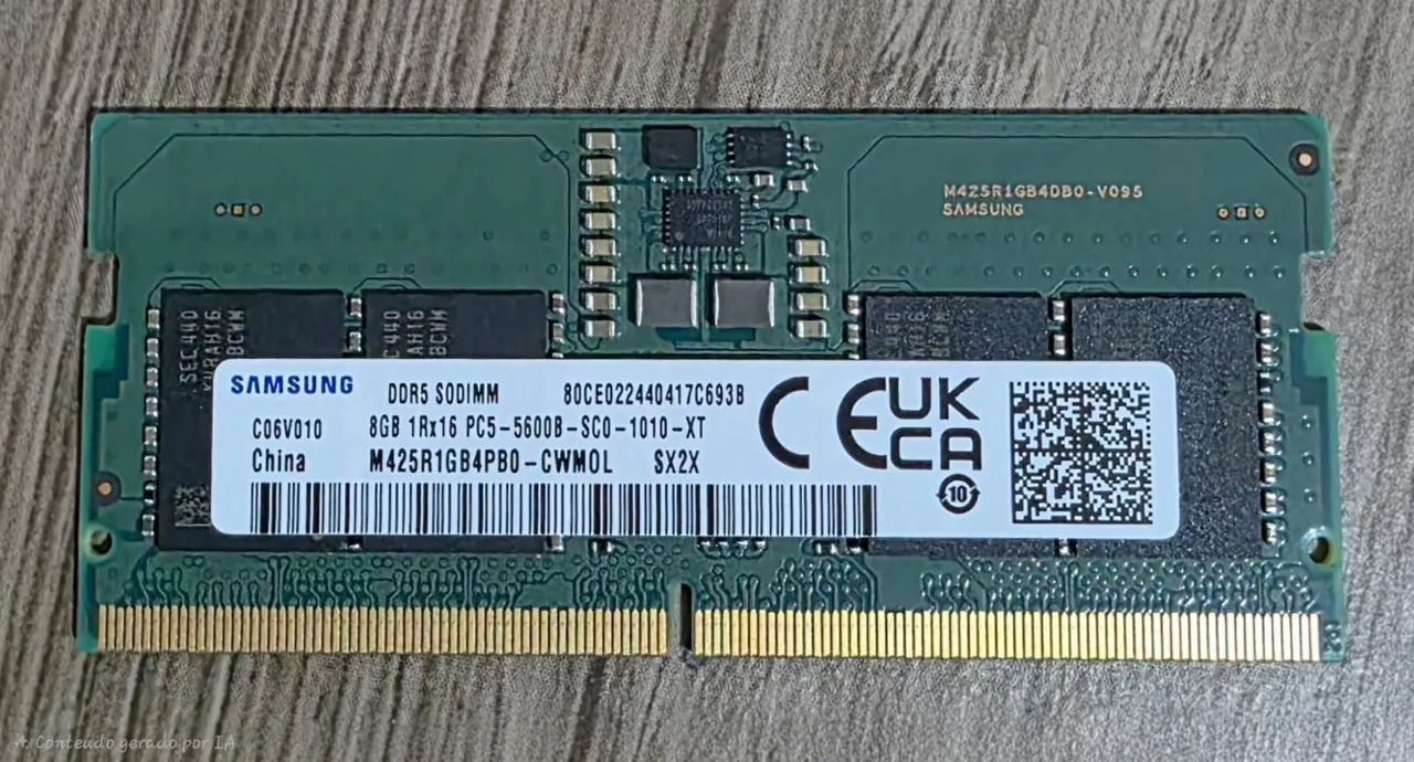 Memória ram Samsung 8gb DDR5 5600mhz SODIMM - Memória RAM - Victor