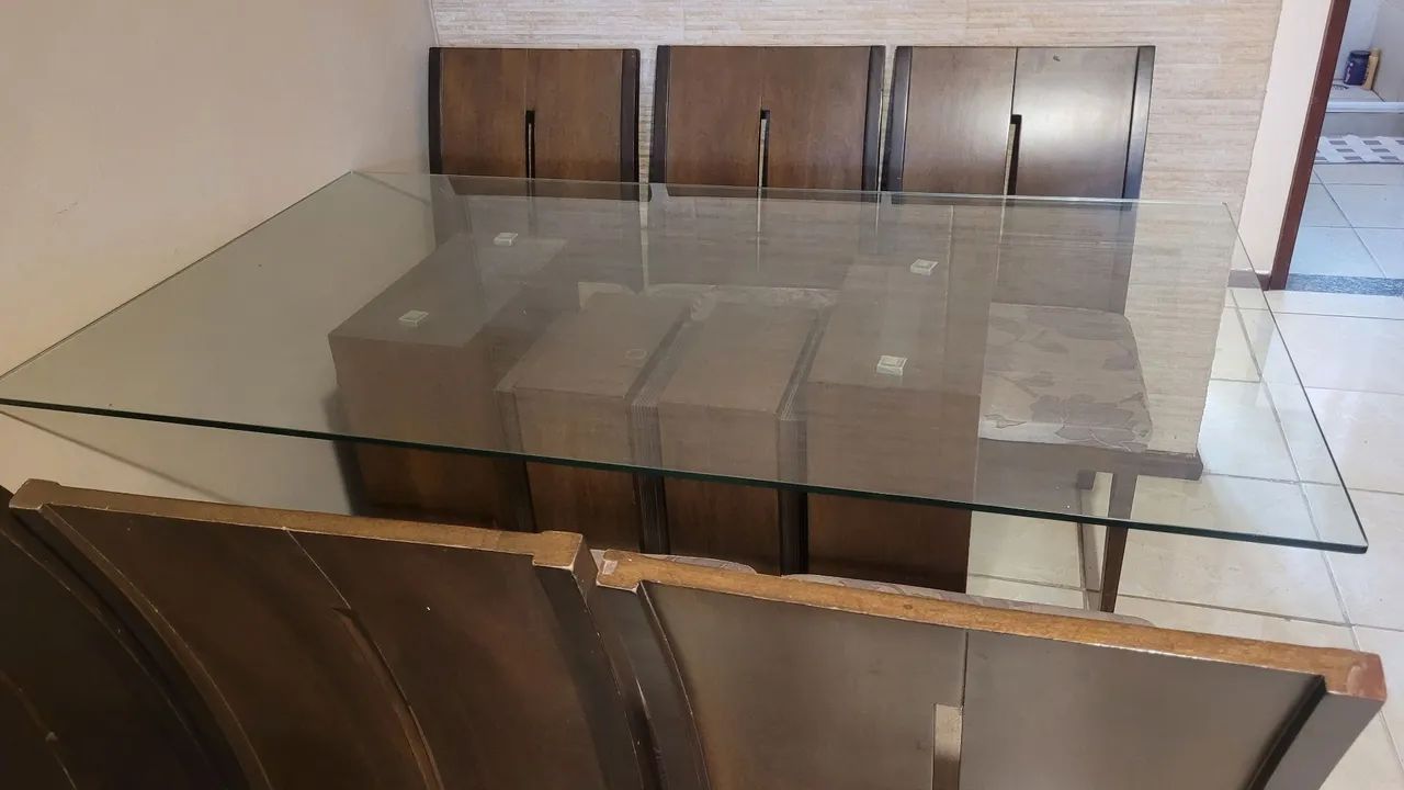 Mesa de vidro com 6 cadeiras - Foto 5