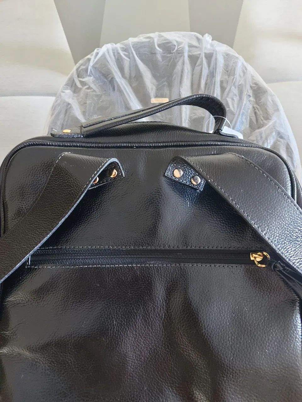 Bolsa para Notebook em Couro Preta - Nova - Elegante e Profissional