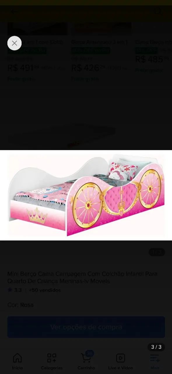 CAMA CARRUAGEM INFANTIL