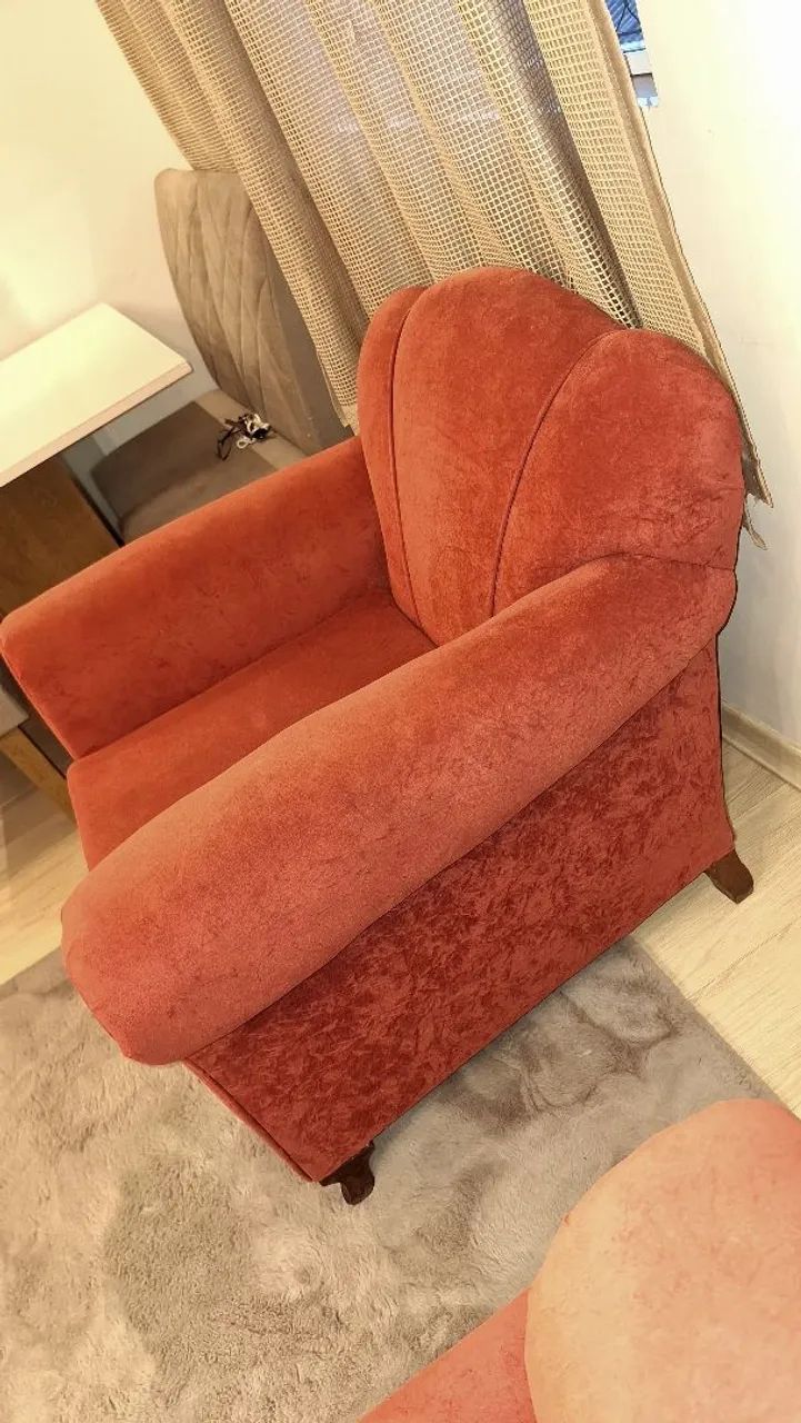 Conjunto Vintage Sofá e Poltrona - Foto 4