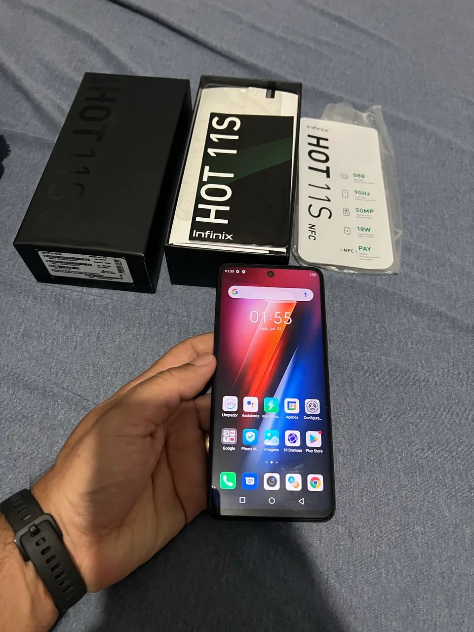 Smartphone Infinix Hot 11S 6GB RAM 128GB Câmera Tripla - Foto 4