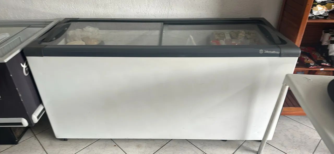 Freezer horizontal metalfrio 2 portas 