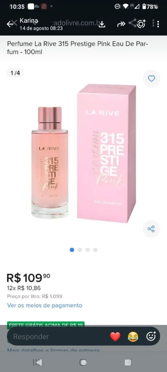 Perfume lá rive na promocao