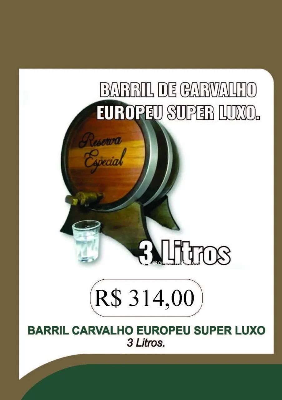 BARRIL DE CARVALHO 3 LITROS 