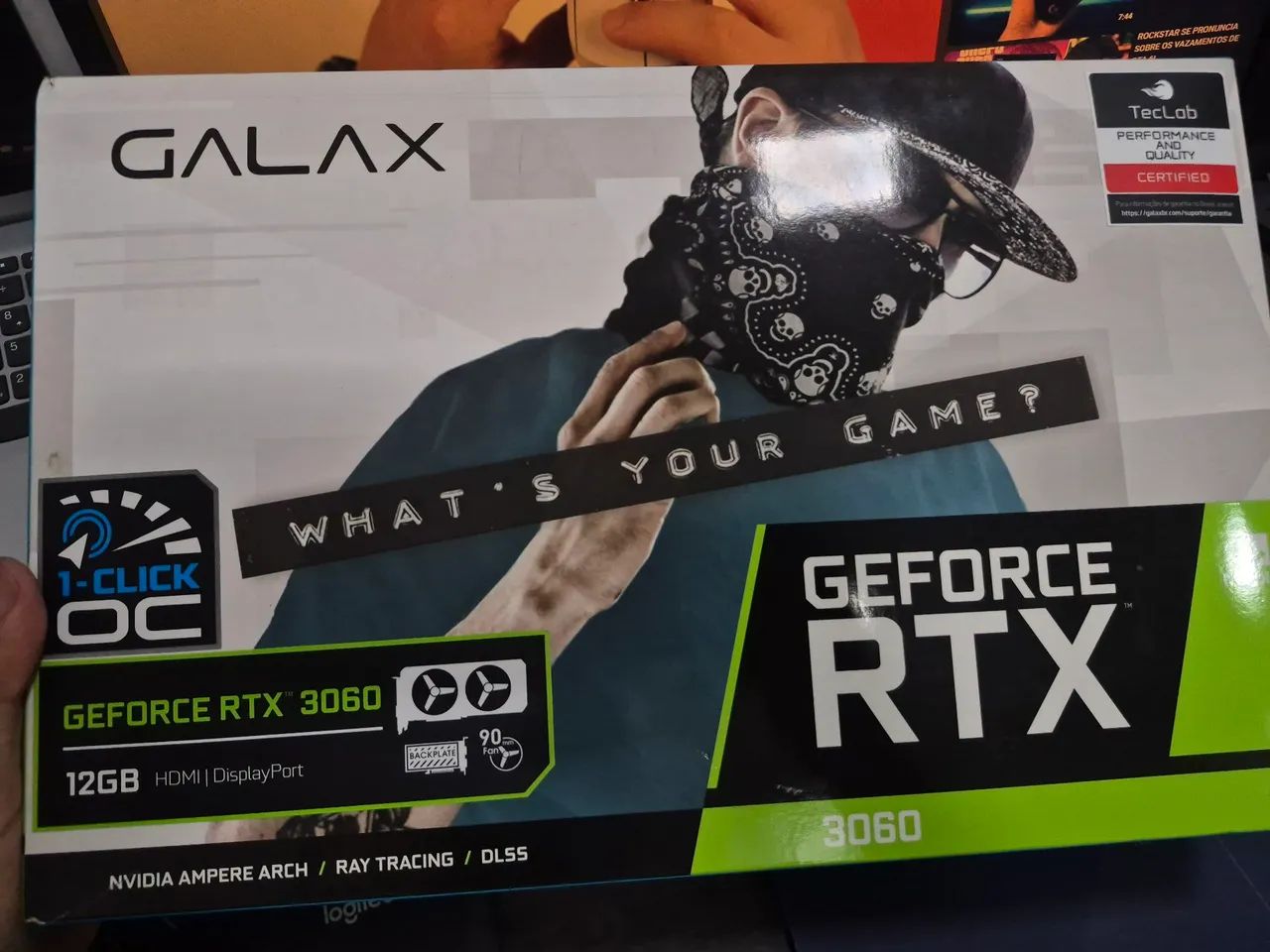 Caixa rtx 3060 galax 12gb