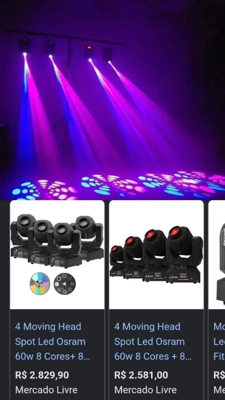 Moving led 60w (valor dos 4) - Foto 2