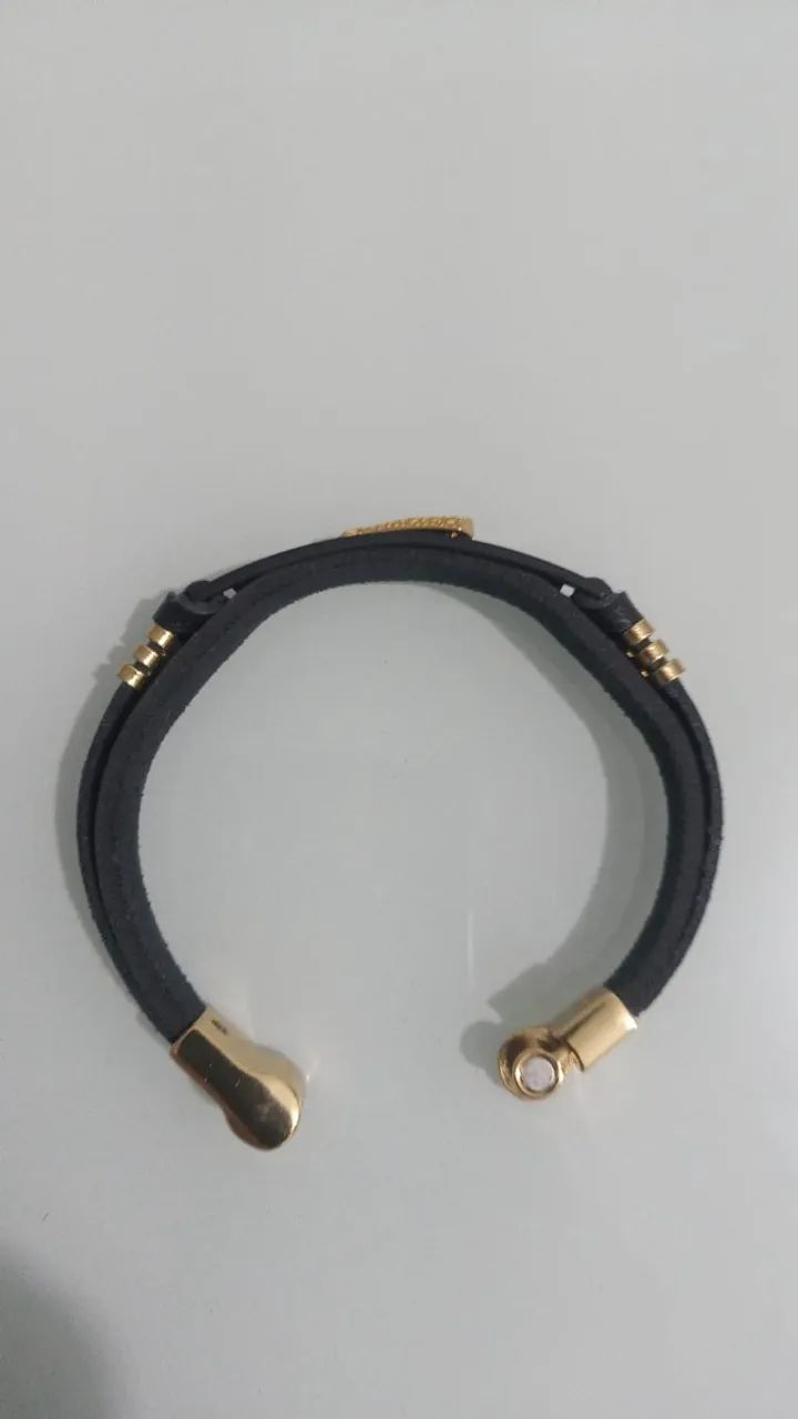 Pulseira Nossa Senhora Aparecida em couro  - Foto 3