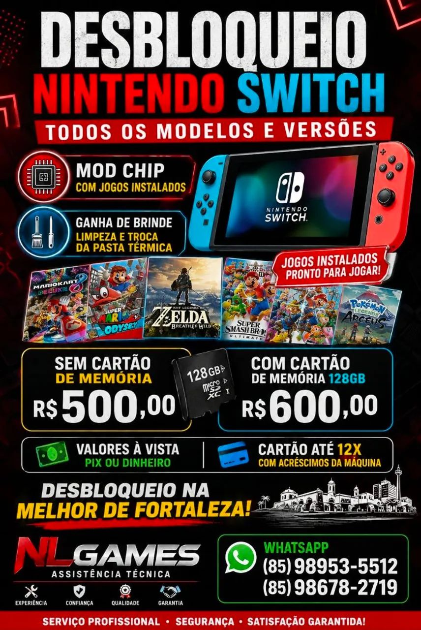 Nintendo switch assistência técnica 