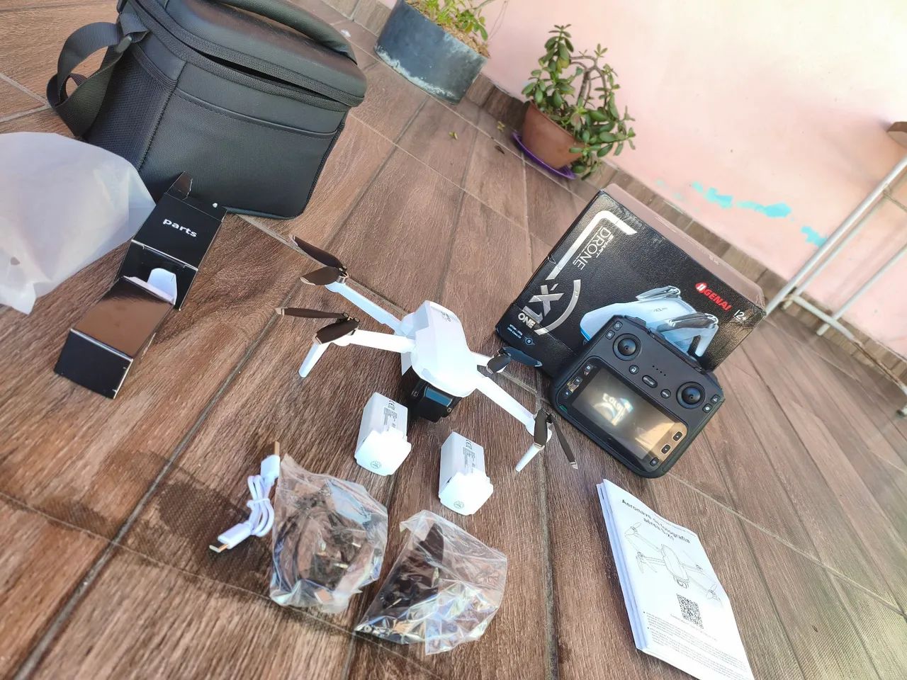 Drone Genai Smart X1 One - 2 baterias + Controle com Tela - Foto 2