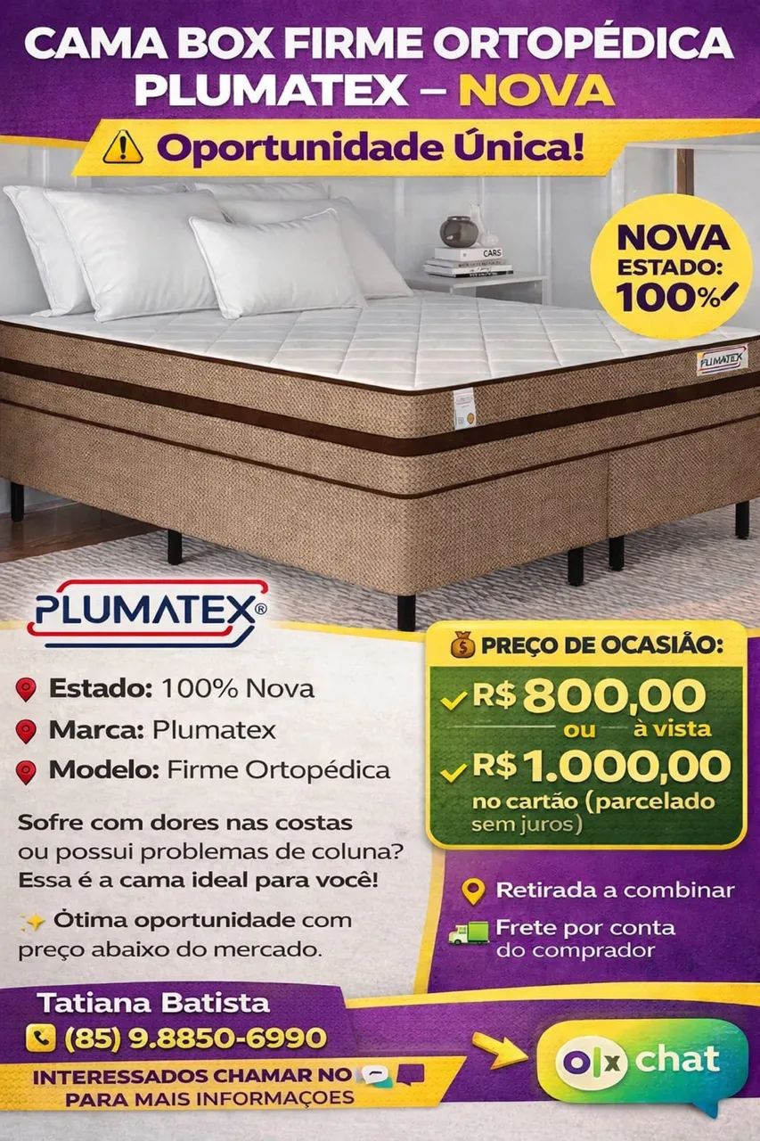 CAMA BOX ORTOPÉDICA NOVA
