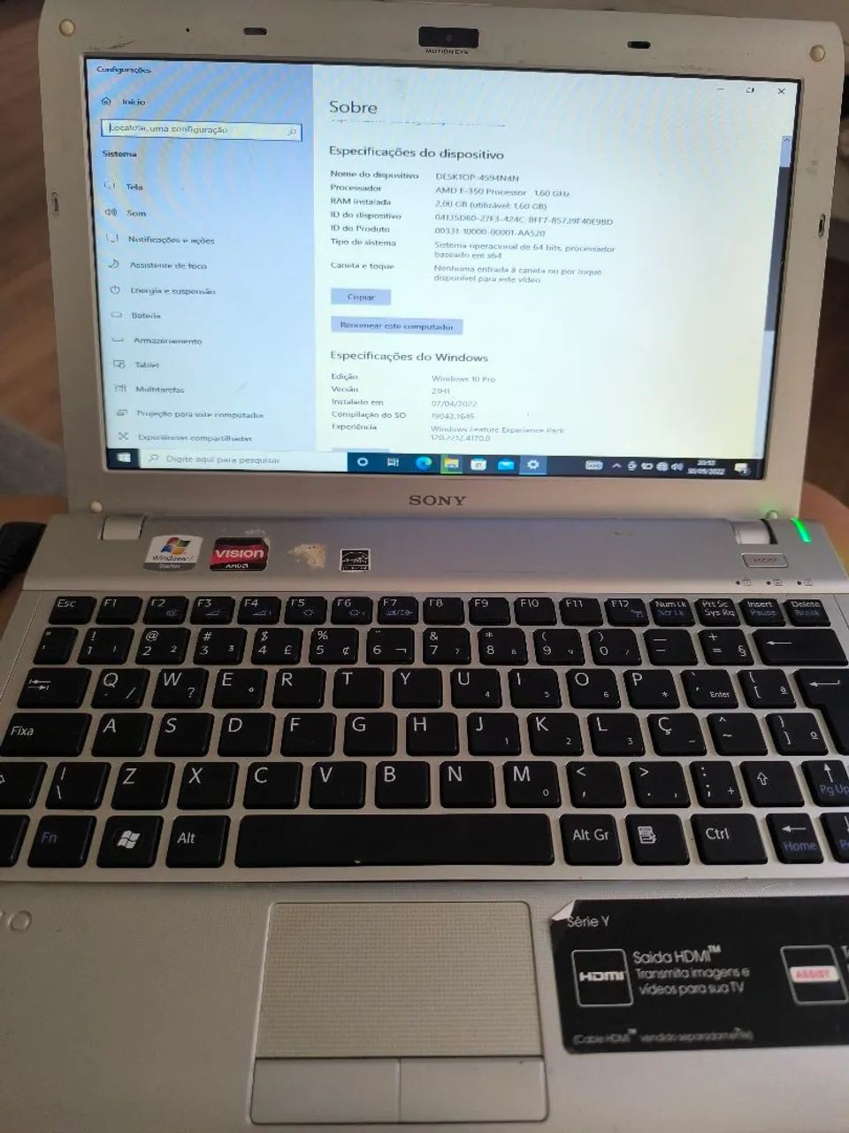 Netbook Sony Vaio