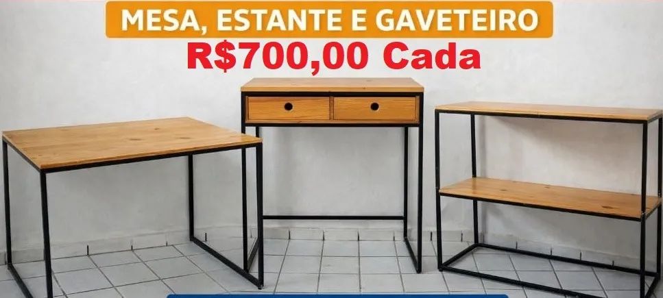 Gaveteiro Organizador: 1,20m x 1,00m x 0,48m - Duas gavetas amplas com ótimo deslize. - Foto 4