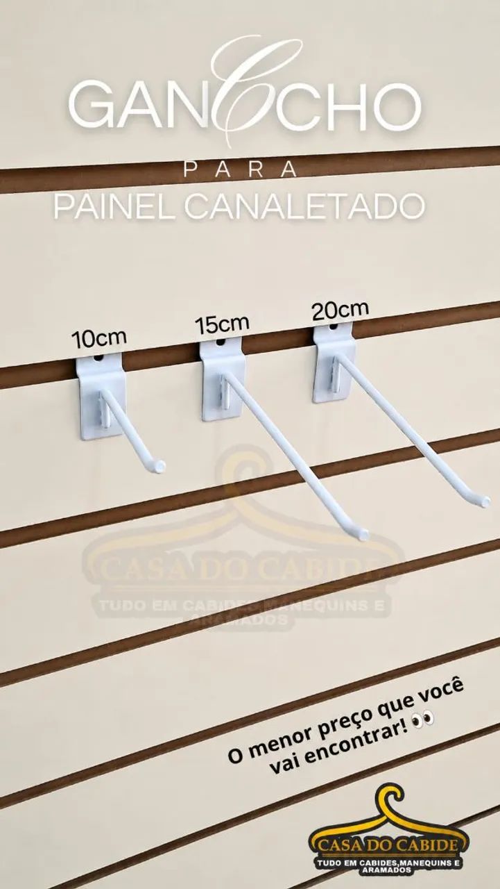 GANCHO PARA PAINEL CANALETADO-ATACADO 