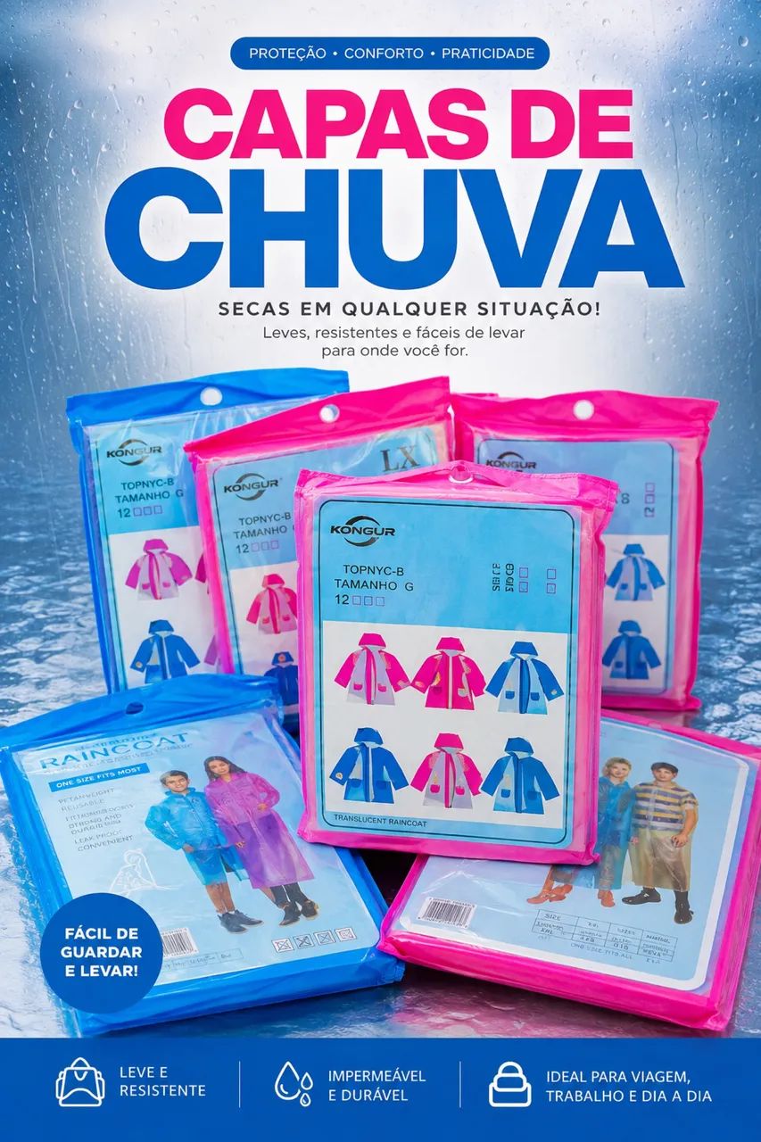     Aproveite: Capas de Chuva com Super Oferta!