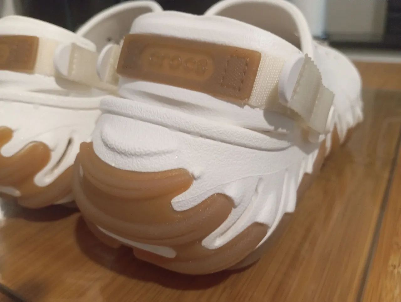 Crocs echo gum 24cm branco offwhite original  - Foto 3