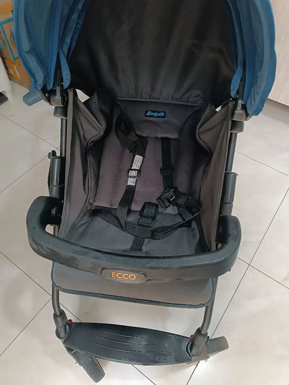 Carrinho de bebê Burigotto Azul  - Foto 4
