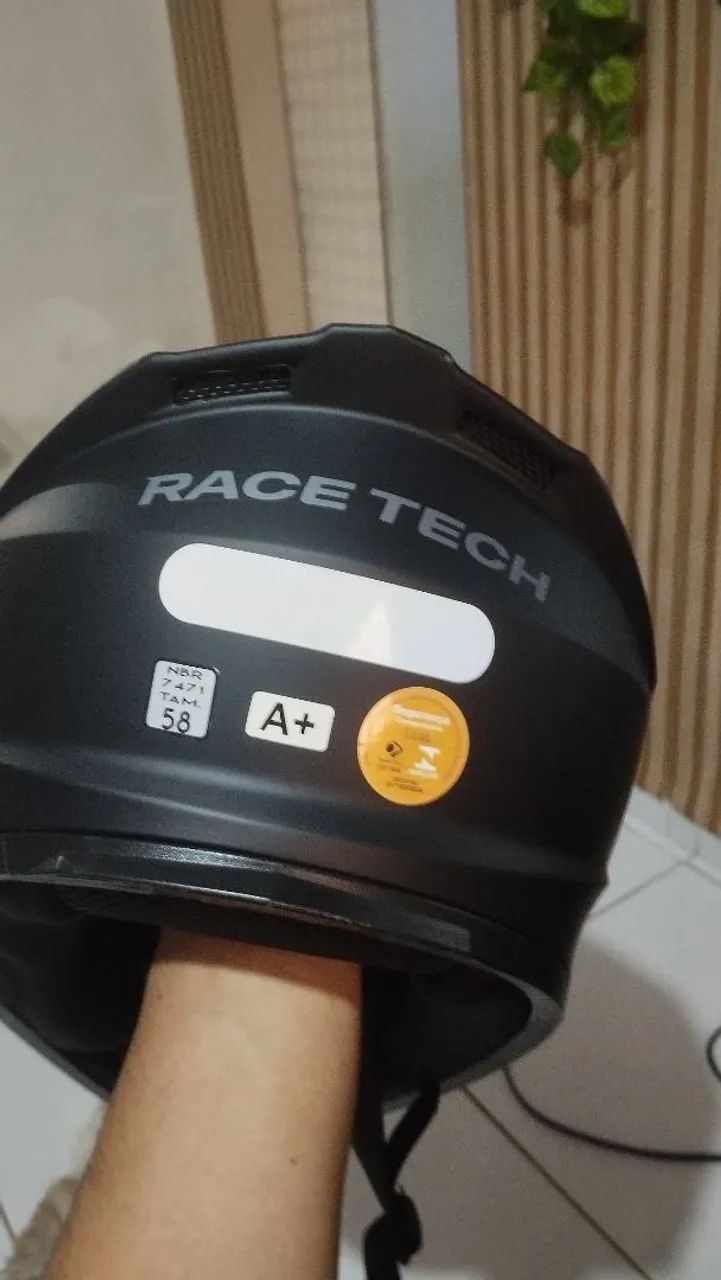 Capacete Race tech preto - Foto 3