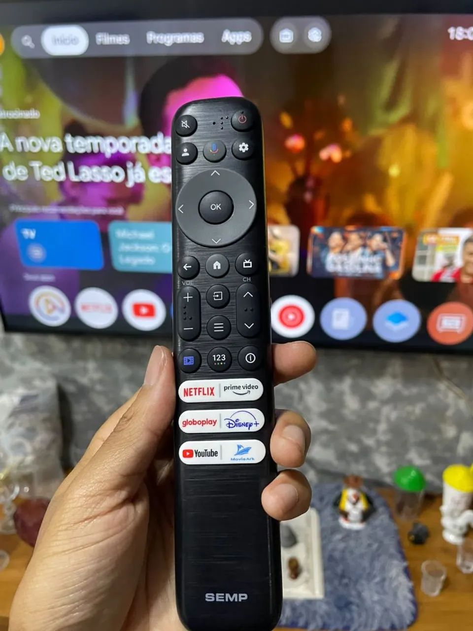 Tv Semp 55 polegadas Android e comando de voz