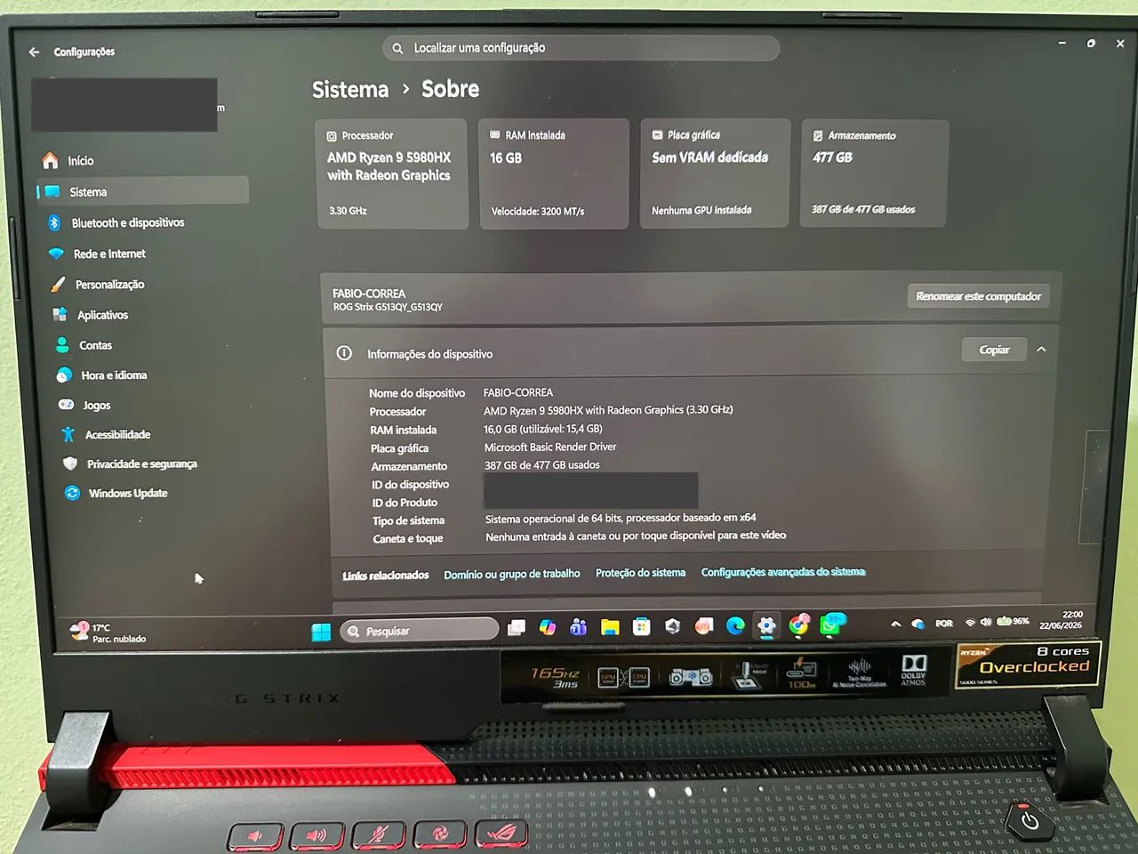 ASUS ROG Strix G15 -  Advantage Edition - Foto 5