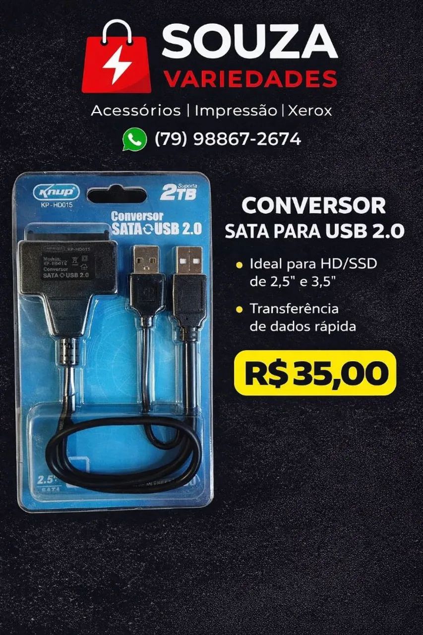 Conversor Sata/USB 