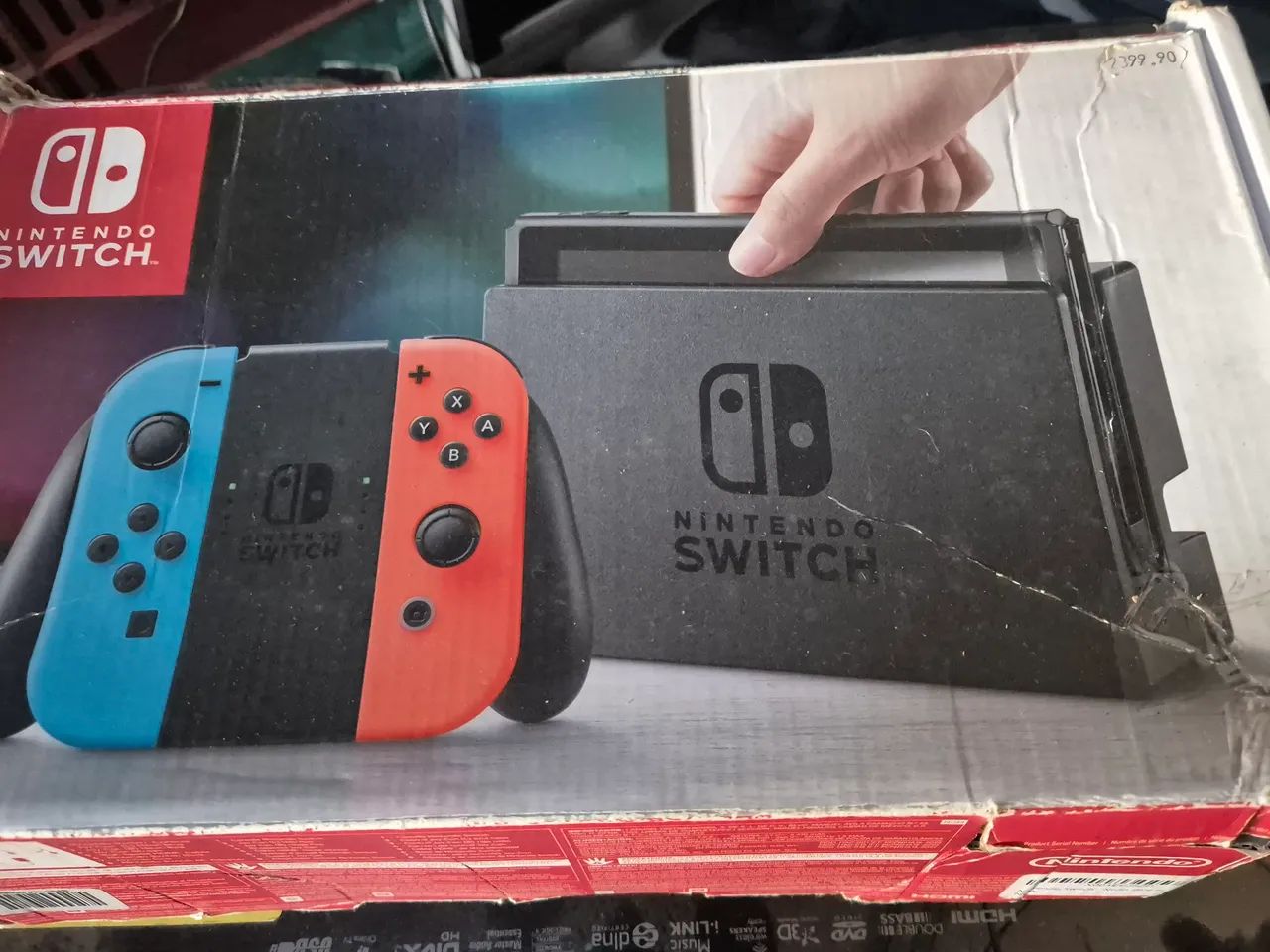 Nintendo switch cheio de jogo