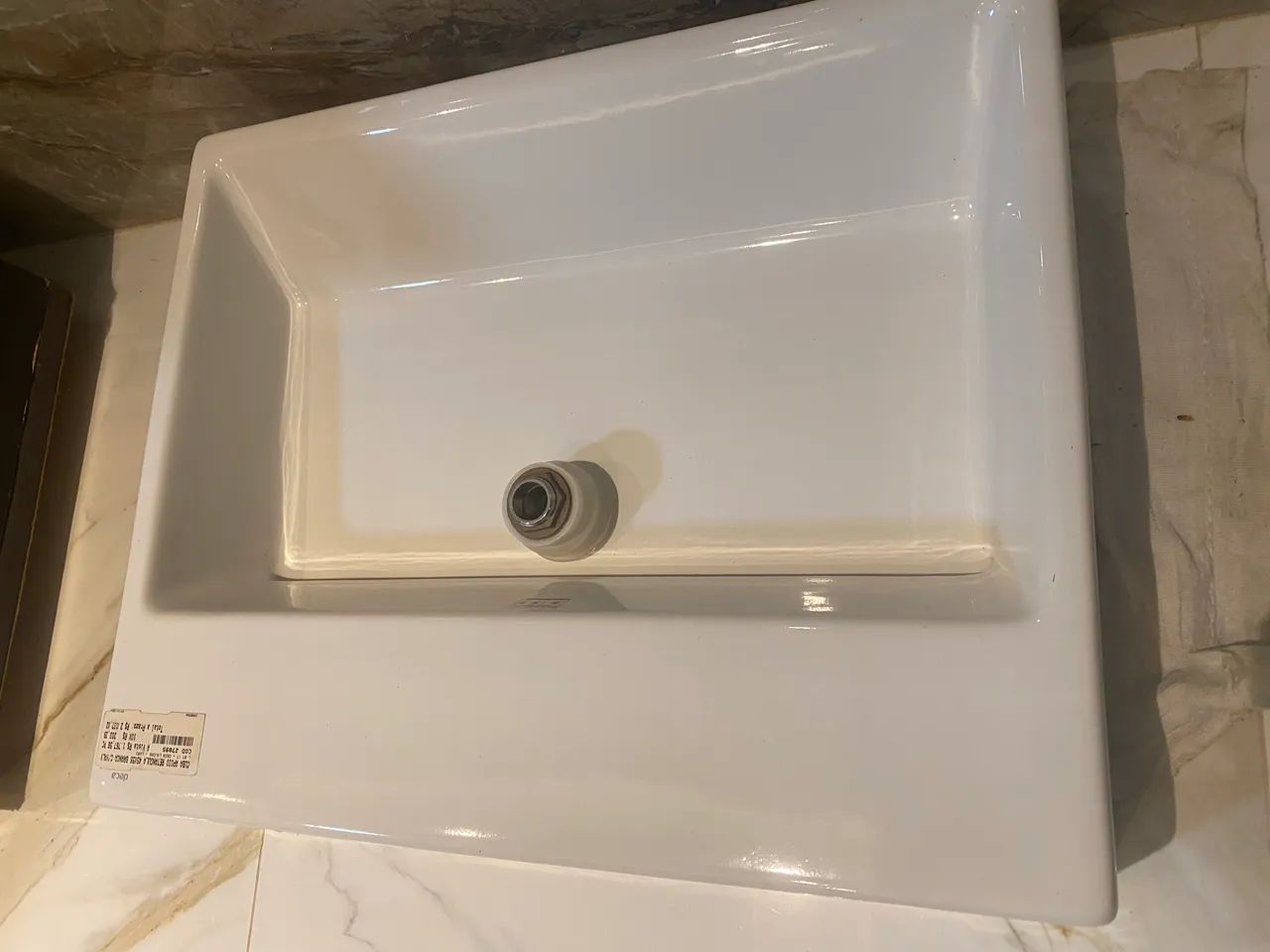 Cuba de Apoio para Banheiro Retangular L87 Branco - Deca - Foto 3