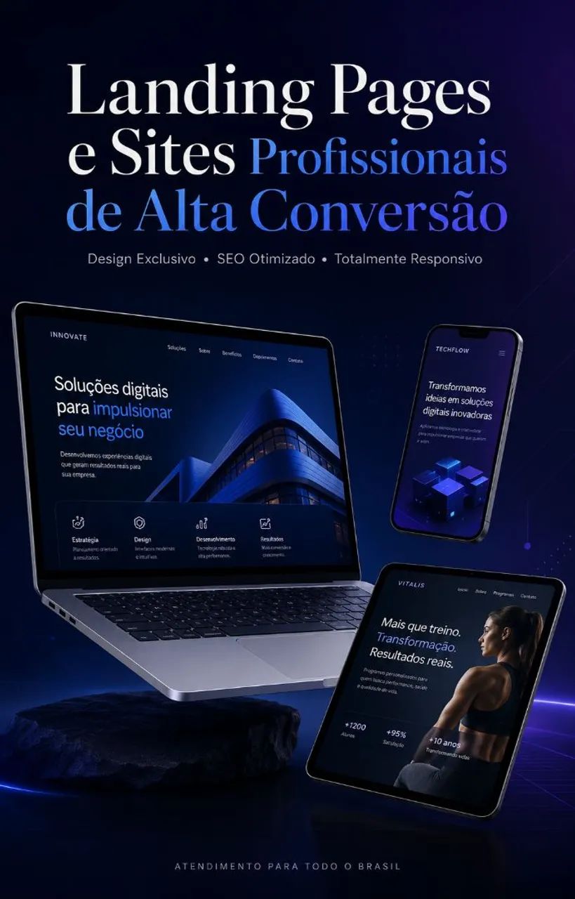 Criação de Site Profissional One Page e Hospedagem por 1 Ano
