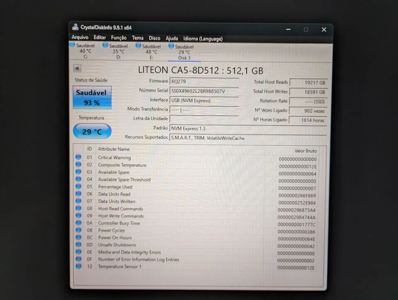 SSD NVMe LiteOn 512gb - Foto 4