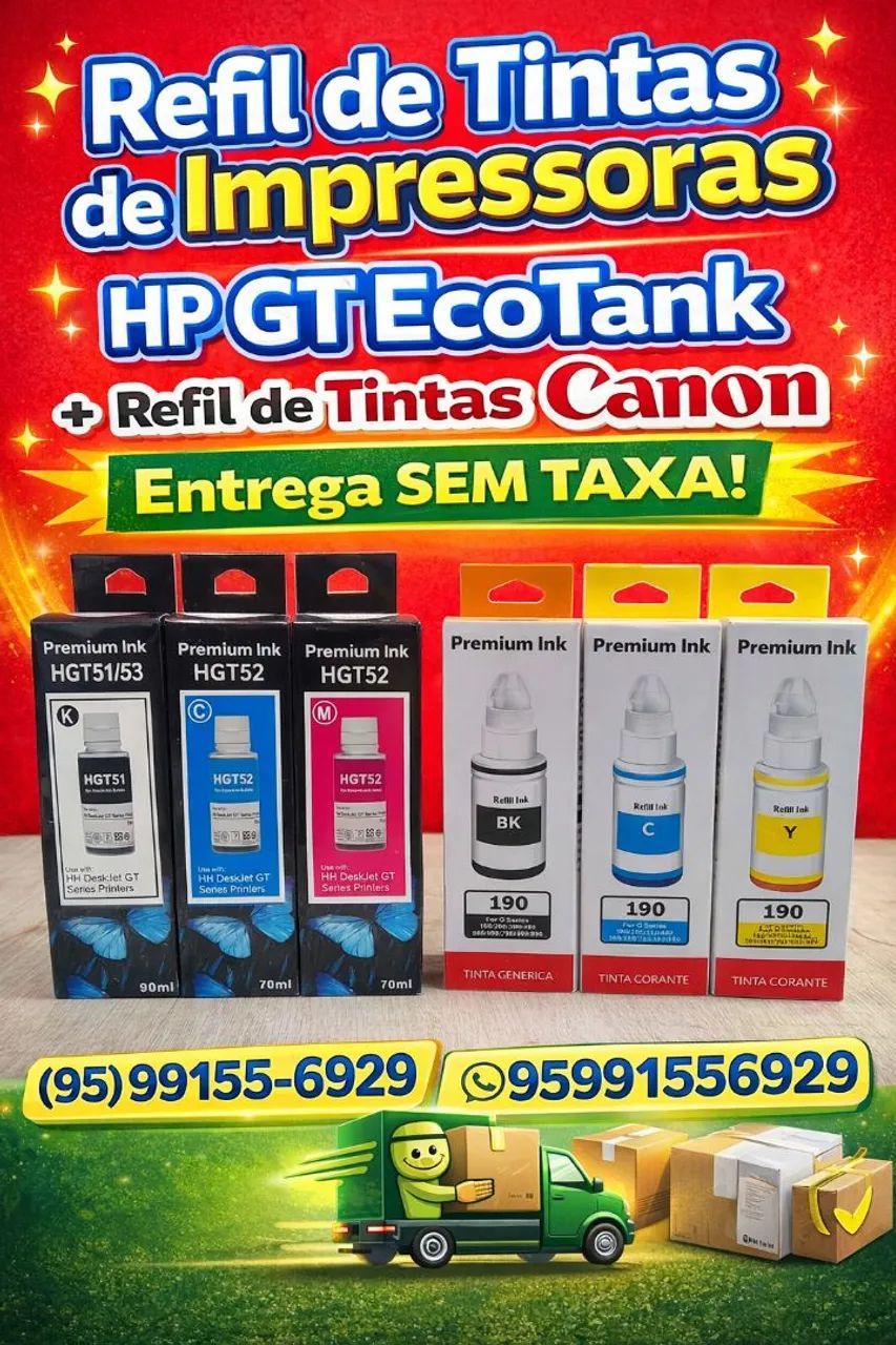 HP GT EcoTank Printer Ink Refill and Canon Printer Ink Refill