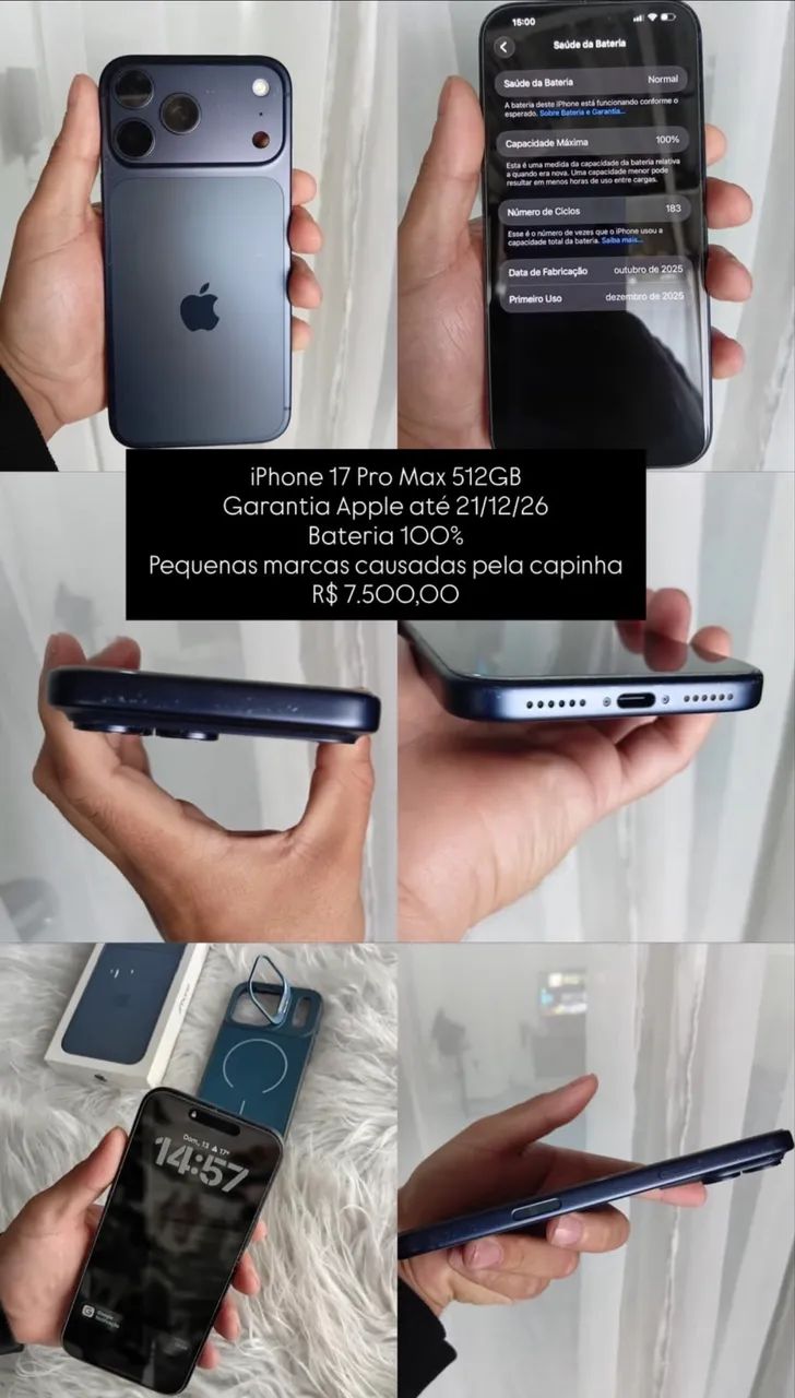 iPhone 17 pro Max 512gb Azul