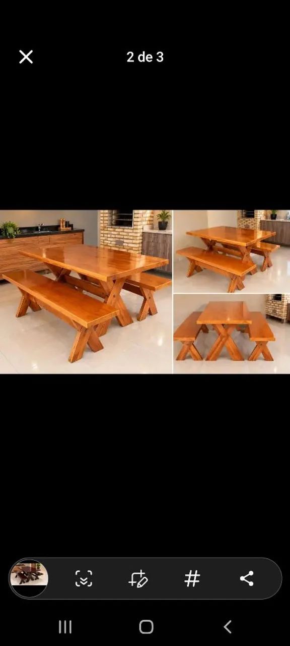 MESA COM BANCOS  - Foto 2