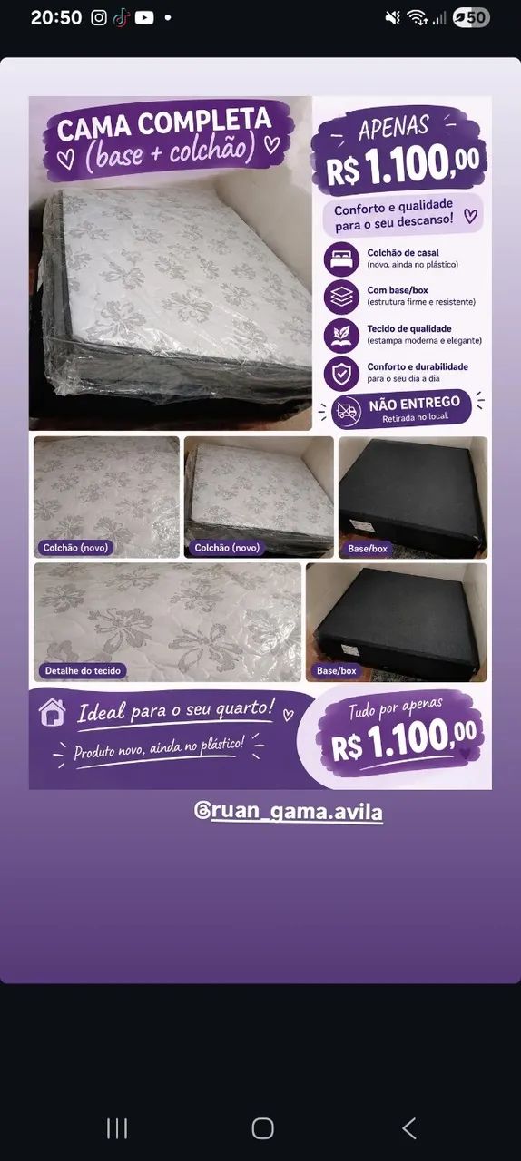 Cama box casal