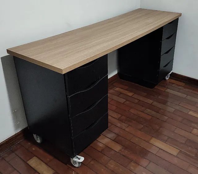 Escrivaninha Mesa de escritório com 8 gavetas - Foto 2