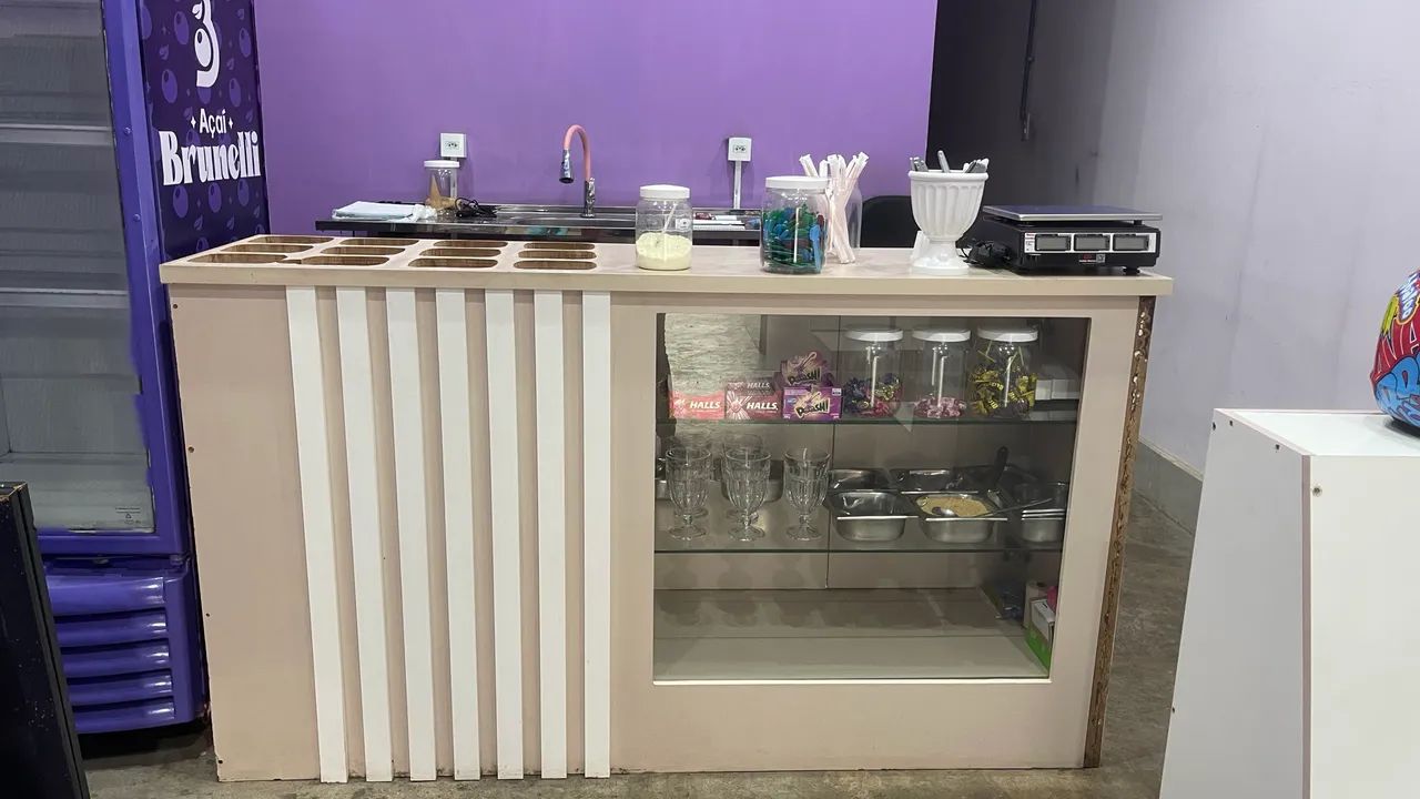 Balcão para cubas de sorveteria