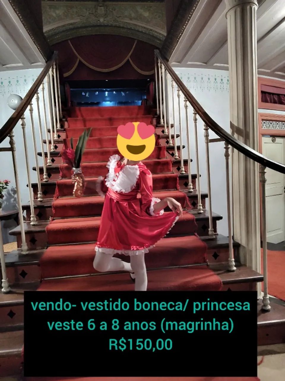 Vestido boneca vermelho