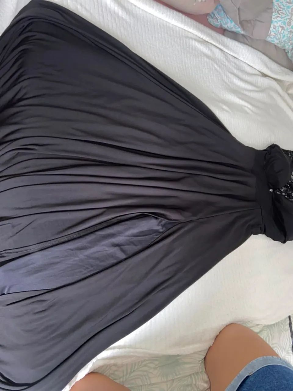 VESTIDO LONGO PESADO PRETO - Foto 3