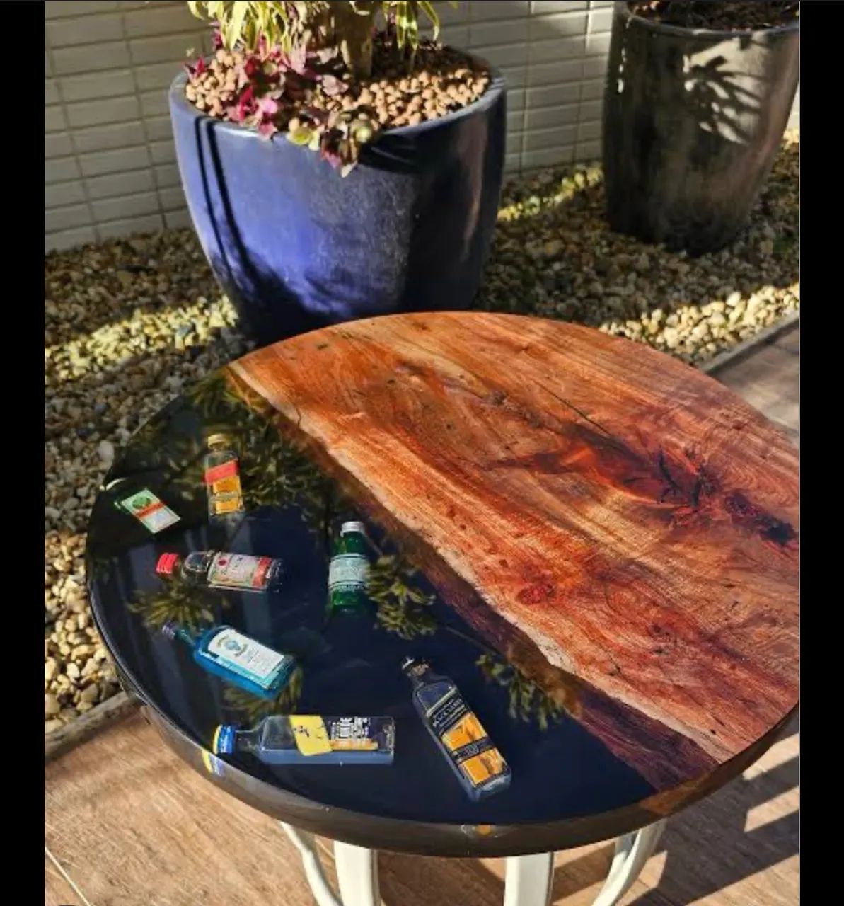 Mesa de resina epóxi 