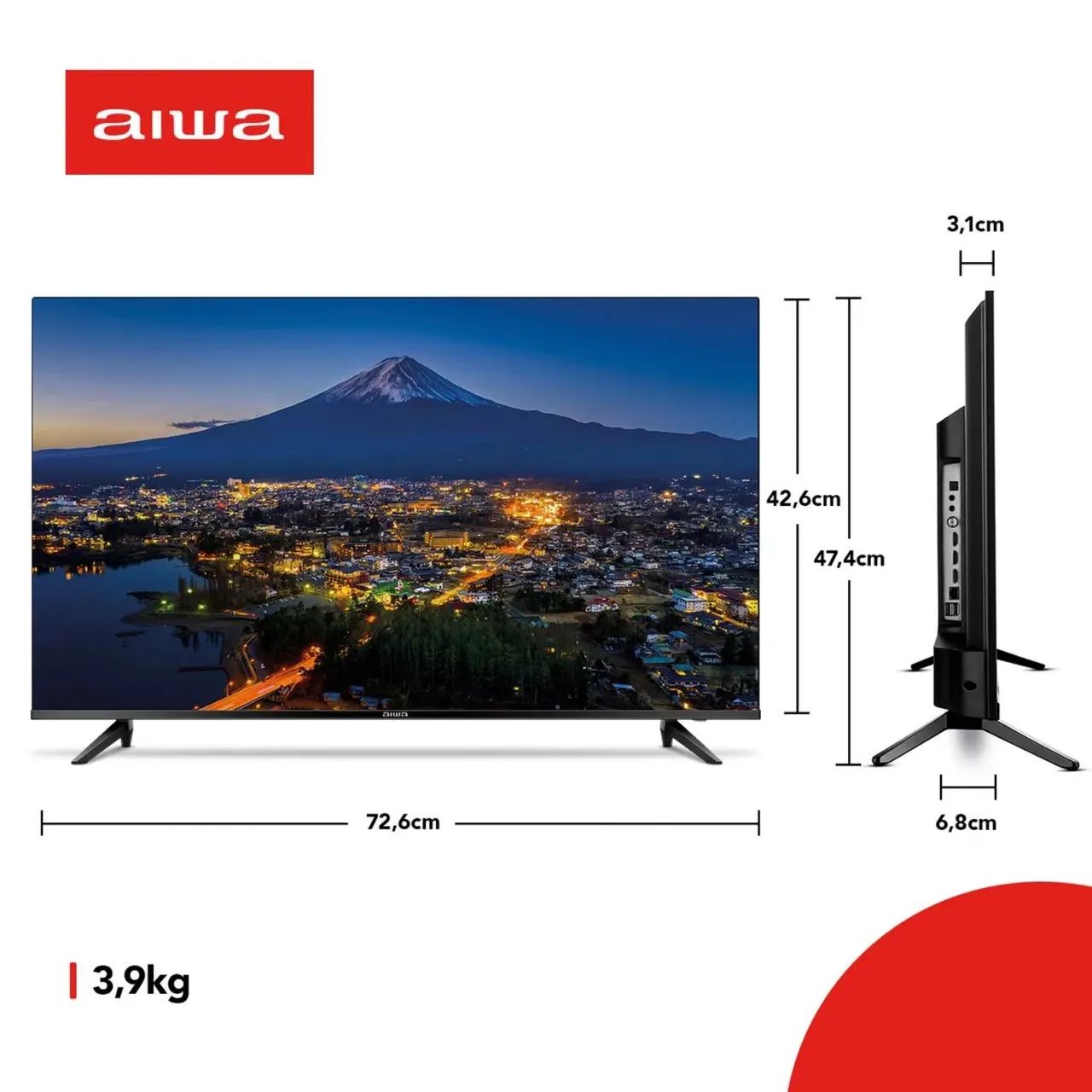 Smart TV AIWA 32? Android HD Borda Ultrafina HDR10 Dolby Áudio - Foto 5