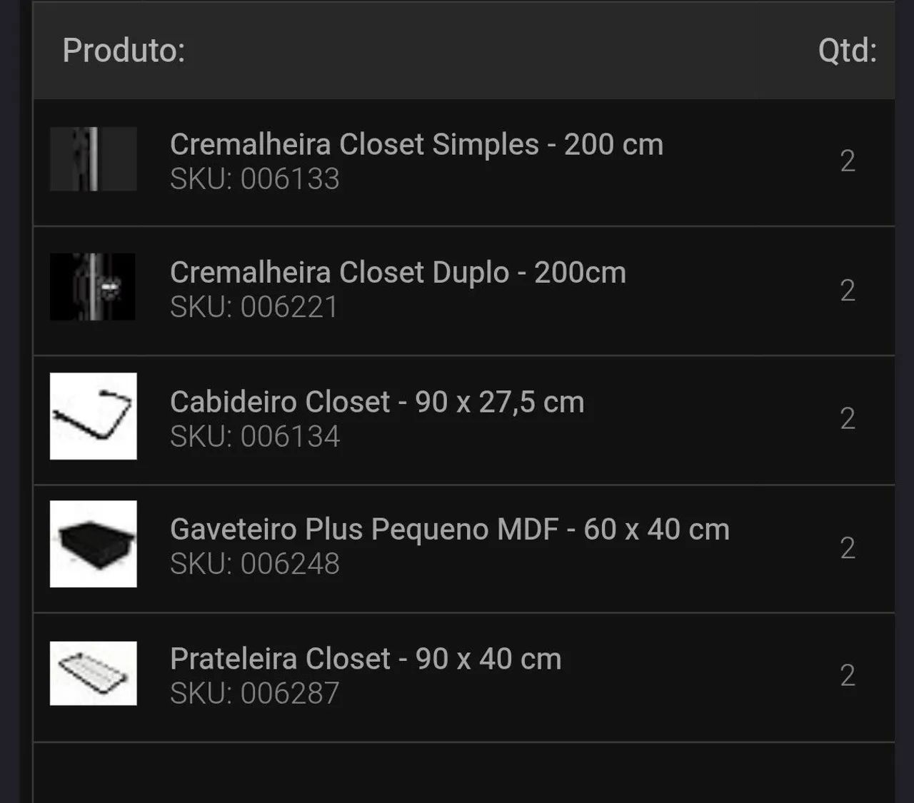 Kit Closet Preto - Foto 2