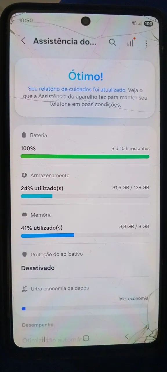 M53 128g 8g ram trincado