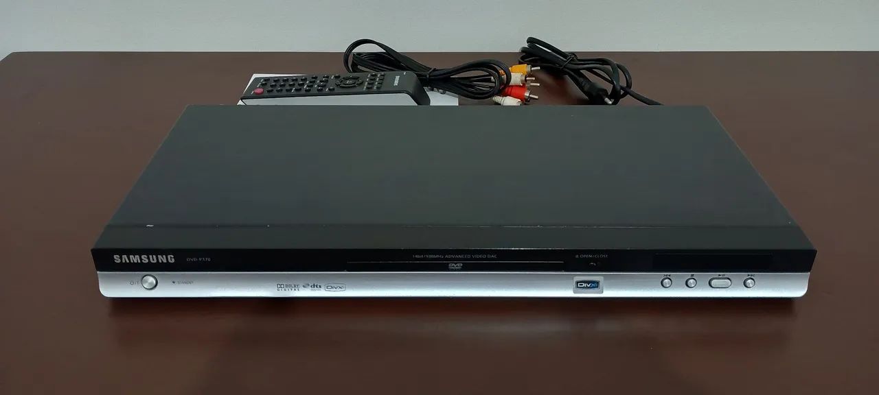 DVD Player Samsung modelo DVD-P370 com manual, controle e cabo RCA - Foto 3