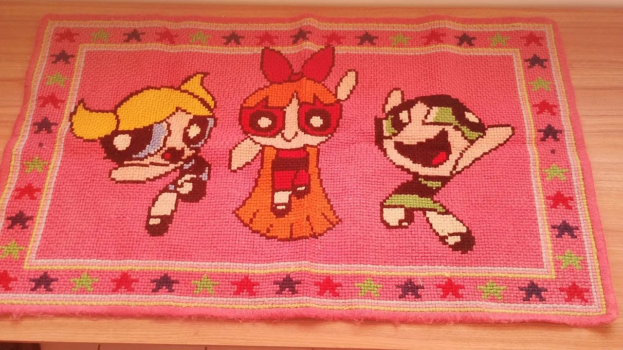 Tapete de lã meninas superpoderosas  - Foto 2