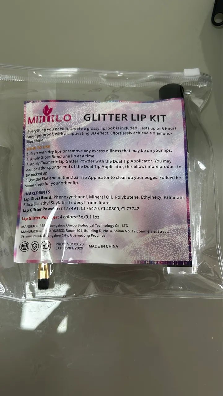 Glitter labial lip kit mamilo - Foto 2