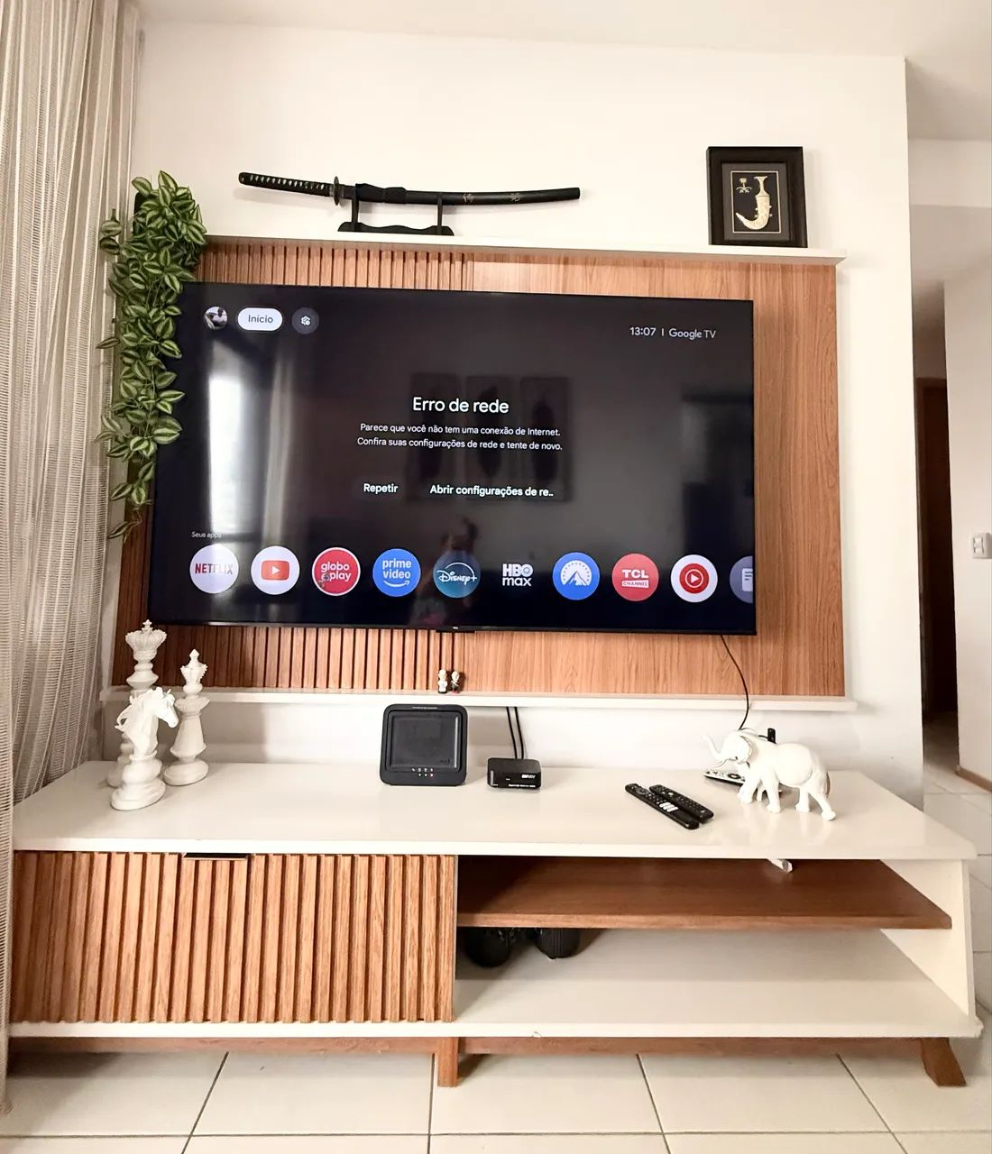 RACK COM TV 75? TCL 4K UHD HDMI/USB/WIFI