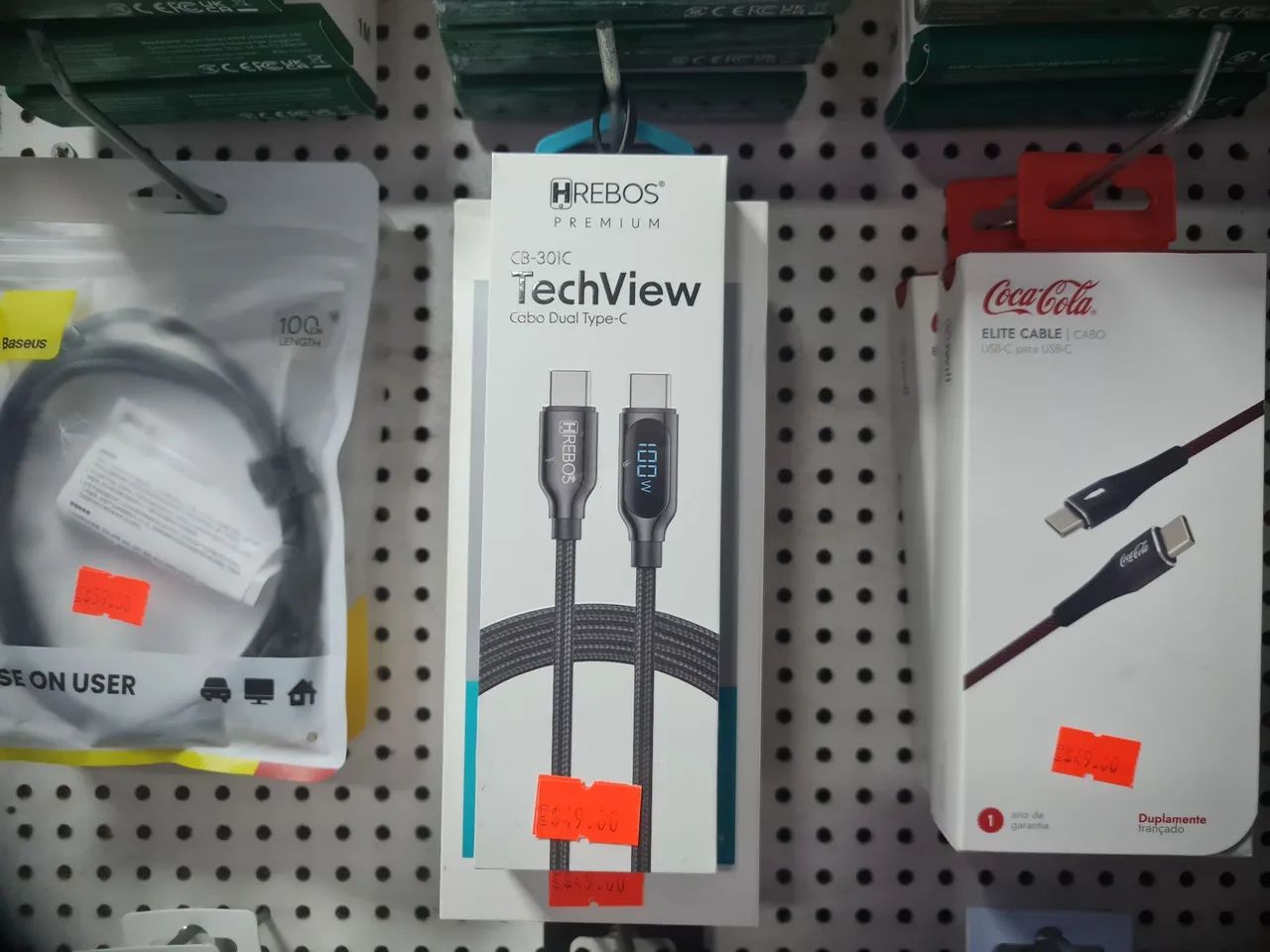 Cabo USB-C para USB-C Leitor 100W - Hrebos - Foto 2