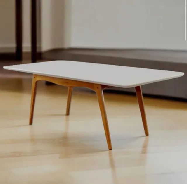 Munique Table 120 cm Walnut/Off White - ART ASSENTOS